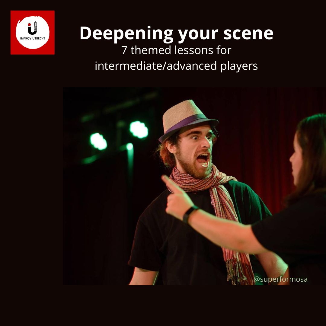 Cover photo for Deepening your scene: short course by Matthijs Meulblok by Improv Utrecht