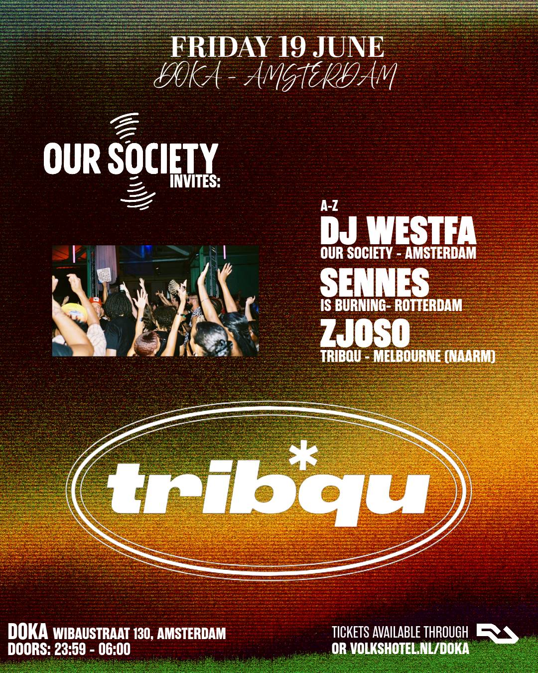 Cover photo for Doka Studio x Our Society x Tribqu w/ Zjoso | Sennes | DJ Westfa by Doka