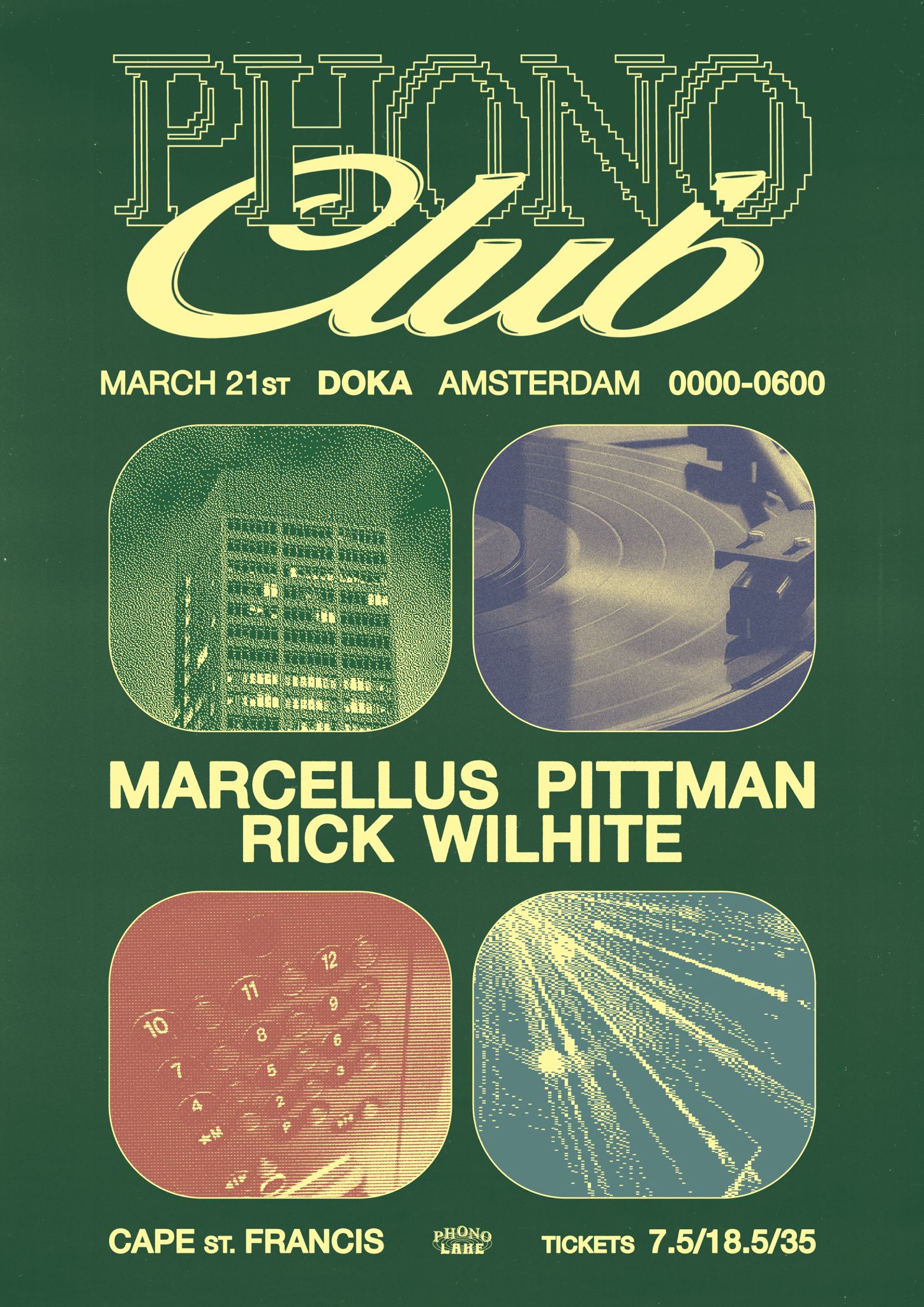 Cover photo for Phono Lake x Doka Studio w/ Marcellus Pittman | Cape St. Francis DJs | Rick Wilhite by Doka