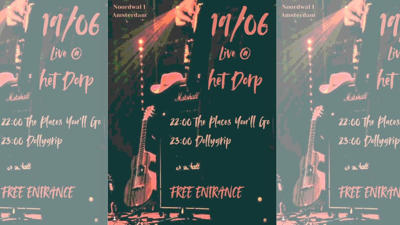 Cover photo for Dolly grip (Live) + The places you'll go (Live) Gratis entree by HET DORP