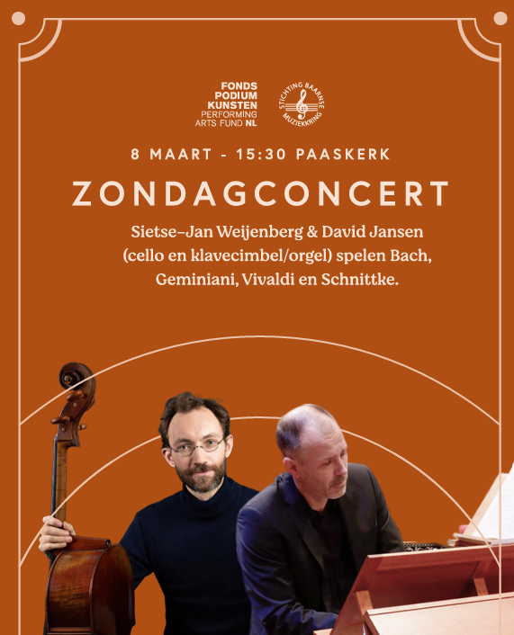 Cover photo for duo Sietse-Jan Weijenberg & David Jansen by Stichting Baarnse Muziekkring