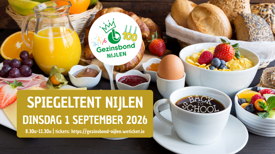 Cover photo for Back-to-school-ontbijtbuffet Spiegeltent Nijlen by Gezinsbond Nijlen