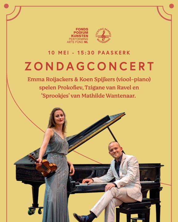 Cover photo for Emma Roijackers & Koen Spijkers by Stichting Baarnse Muziekkring