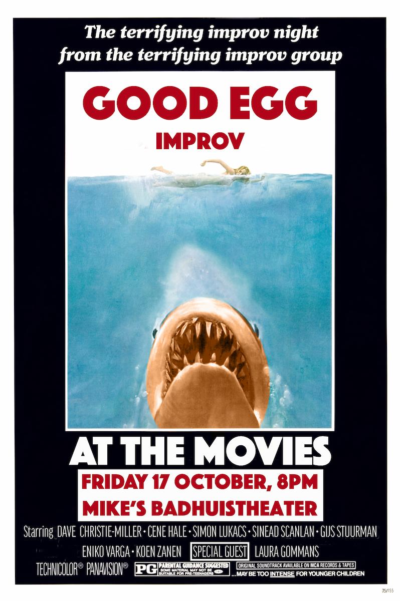 Cover photo for GOOD EGG IMPROV AT THE MOVIES by Badhuistheater
