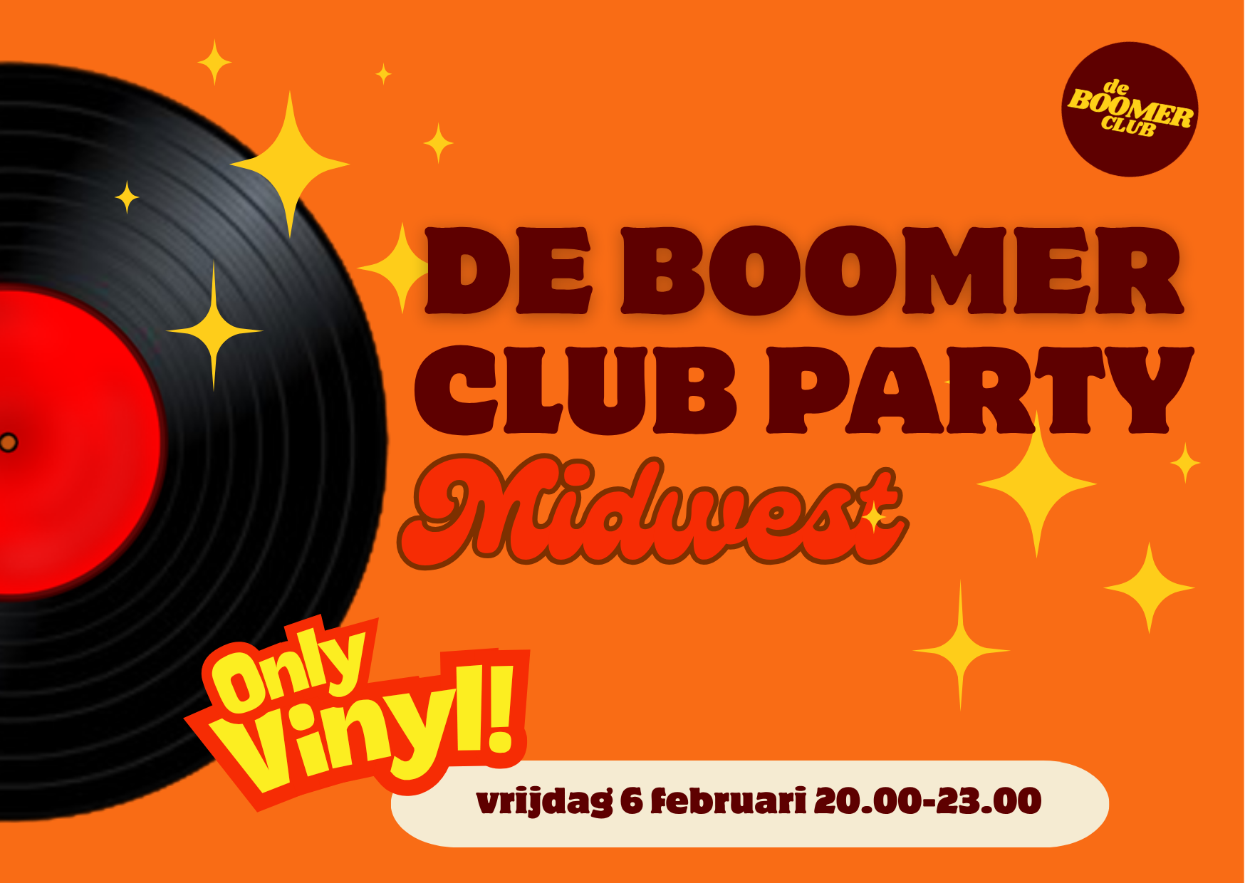 Cover photo for Boomerclub Party Midwest by De Boomerclub