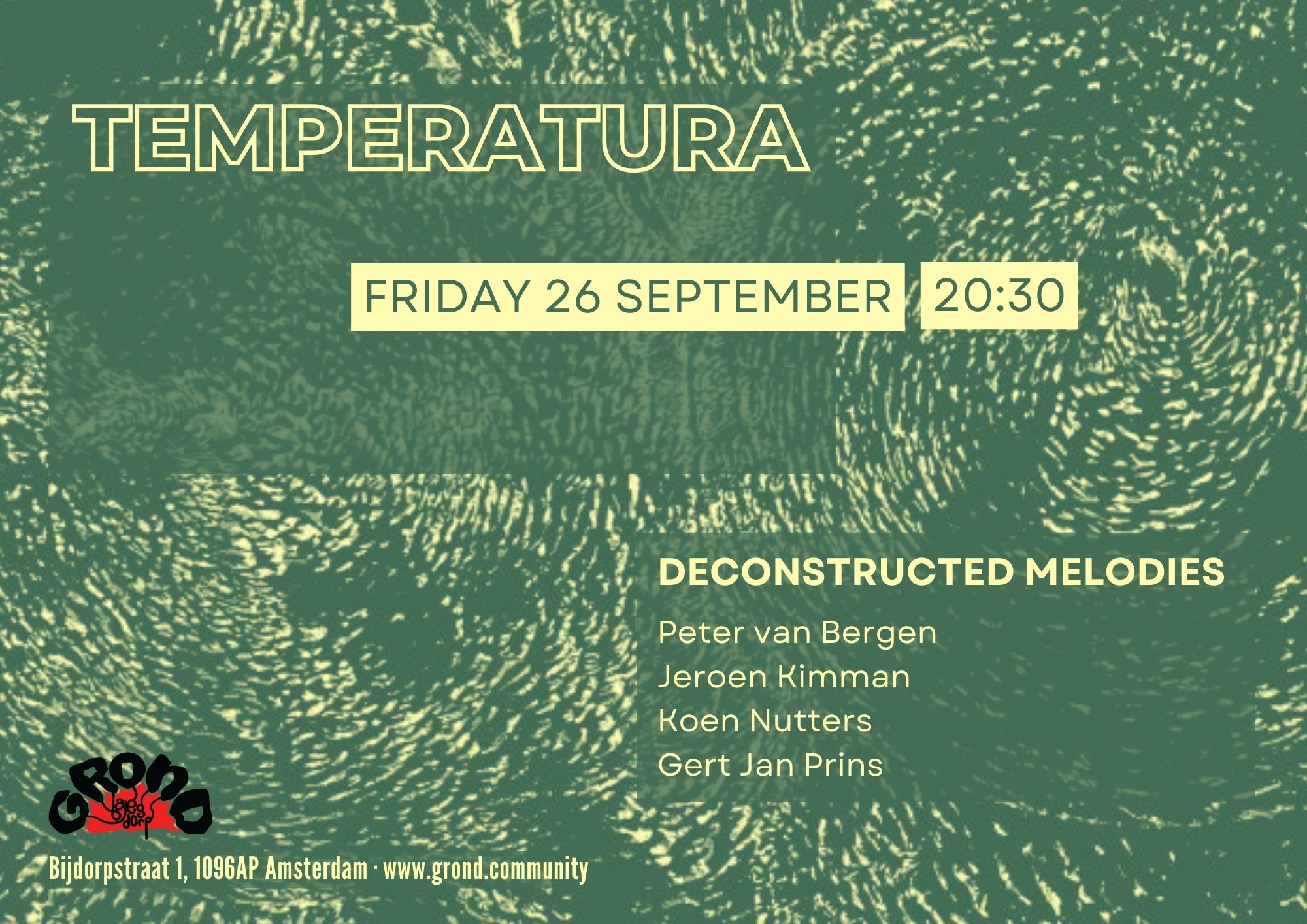 Cover photo for TEMPERATURA | 26/09/25 by Grond