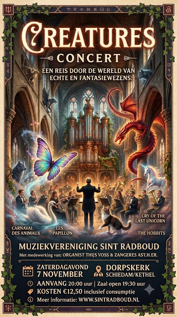 Cover photo for Creatures by Muziekvereniging Sint Radboud