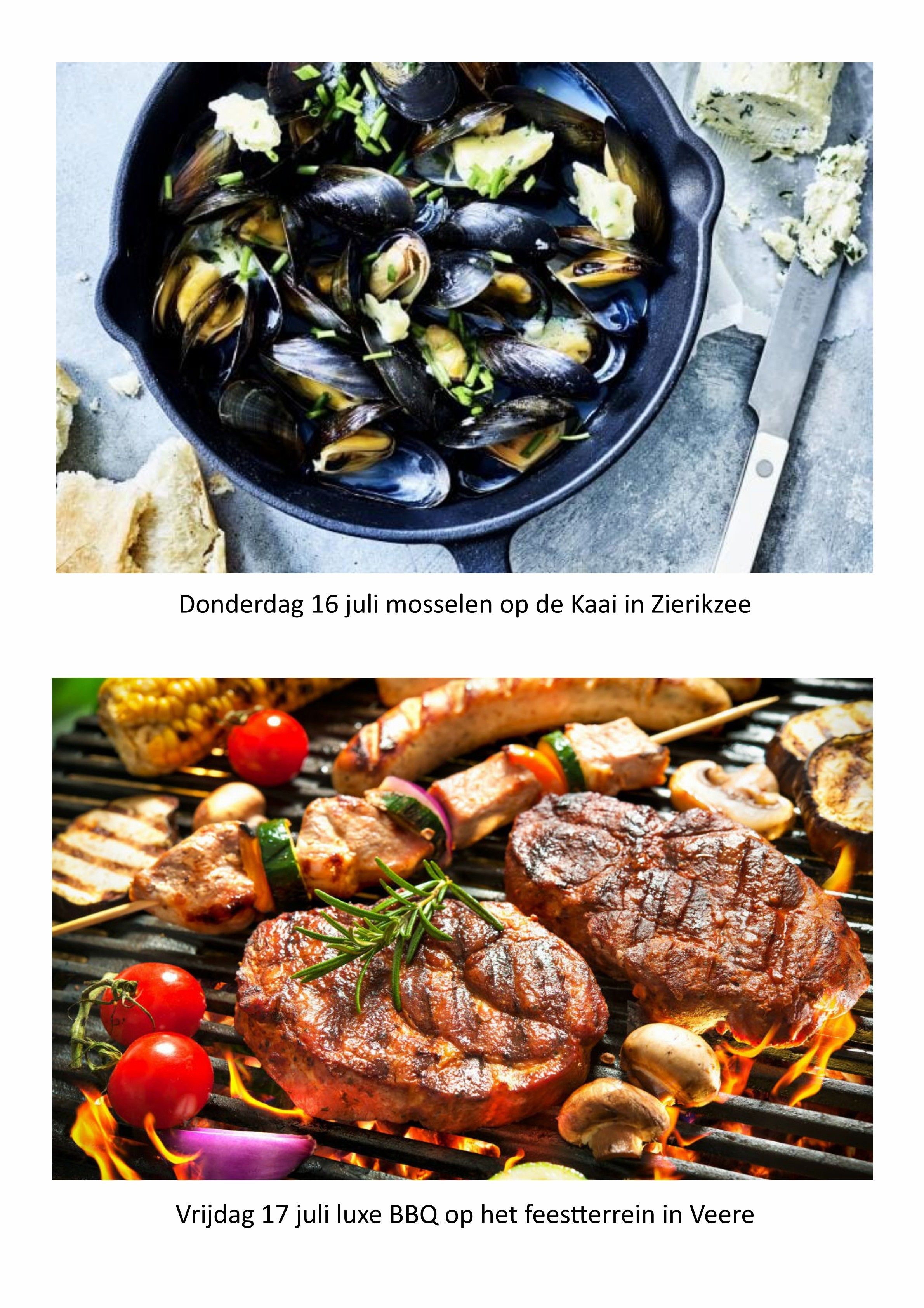 Cover photo for Mosselmaaltijd - Zierikzee (16 juli) en/of BBQ - Veere (17 juli) voor deelnemers Aanbrengtocht en/of Van Loon Hardzeildag by Stichting Behoud Hoogaars