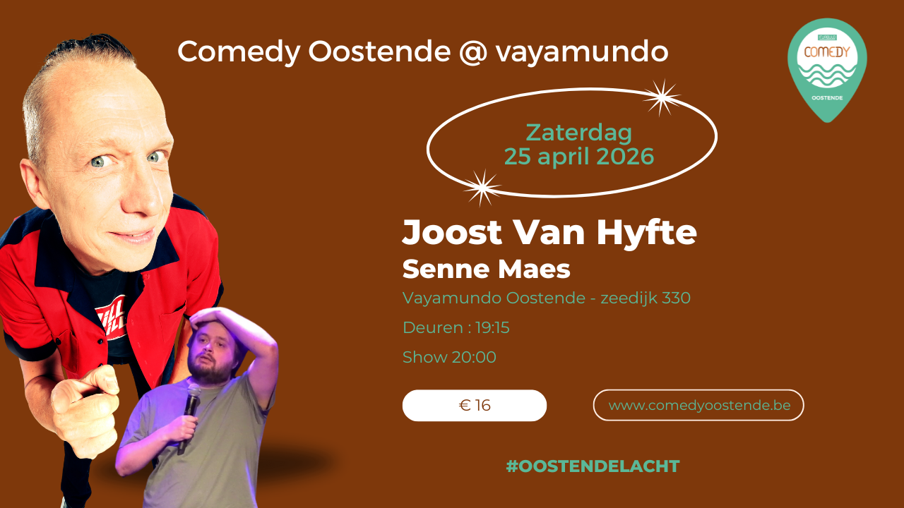 Cover photo for Comedy Oostende @ Vayamundo - Joost Van Hyfte by Comedy Oostende