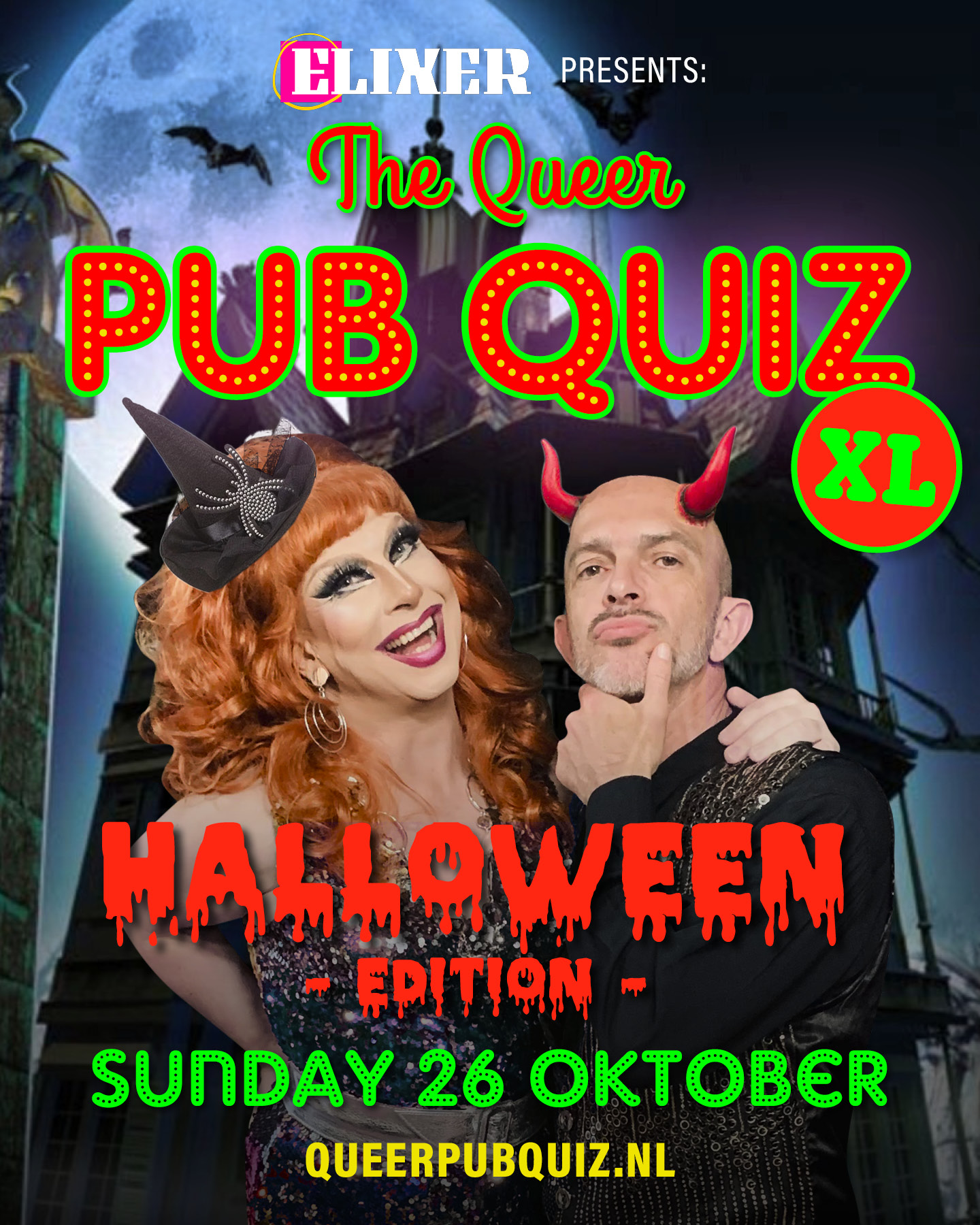 Cover photo for The Queer Pub Quiz XL Halloween by The Queer Pub Quiz