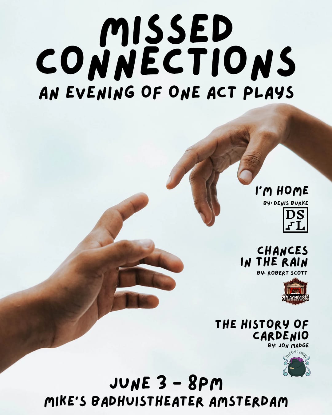 Cover photo for FEATS Preview -Missed Connections - An Evening of One Act Plays by Badhuistheater