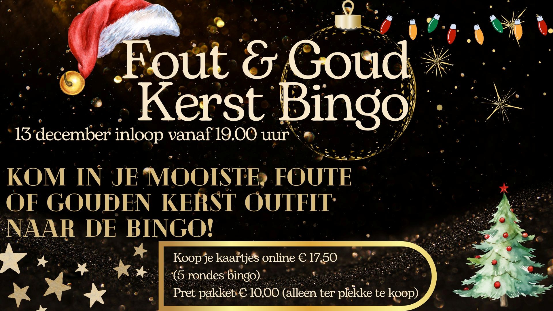 Cover photo for Fout en Goud Kerstbingo by Wijkbelang Westeinde