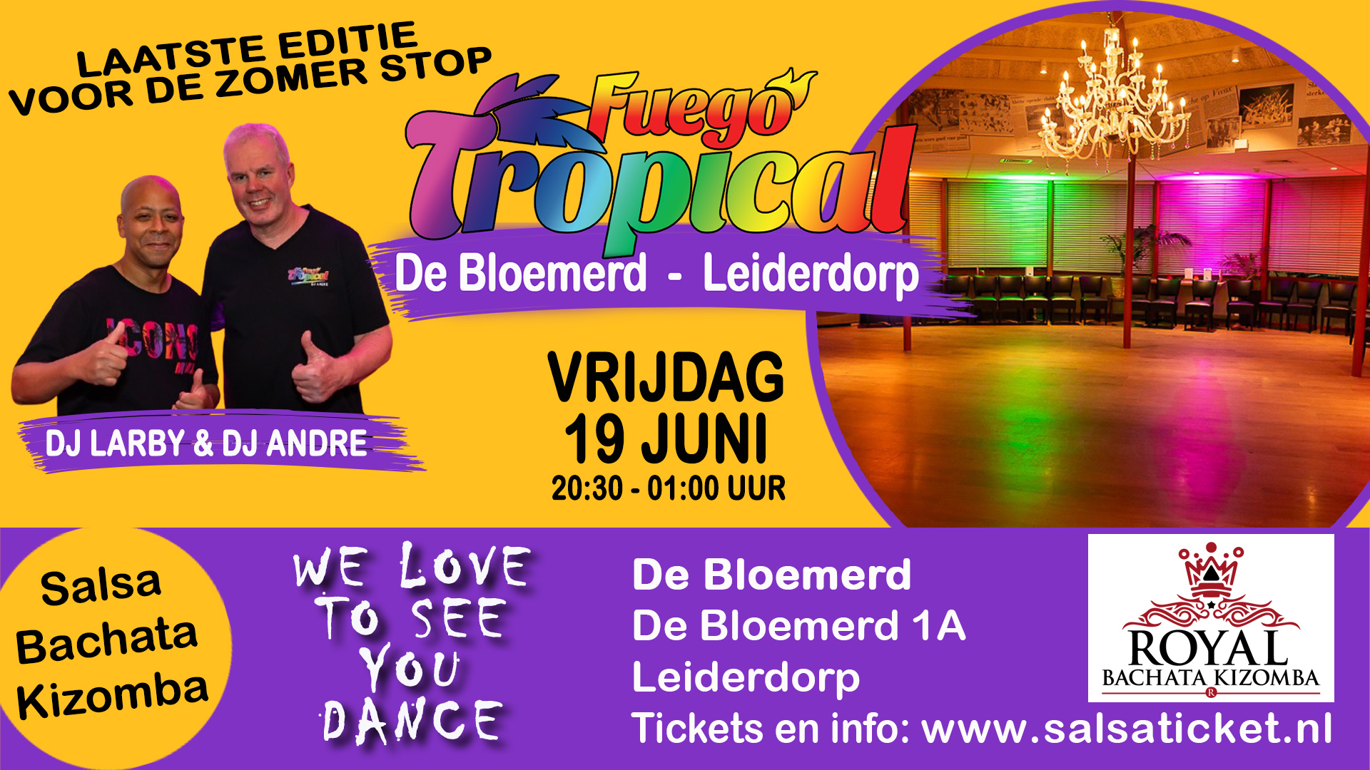 Cover photo for Fuego Tropical, De Bloemerd - Leiderdorp by Salsaticket.nl