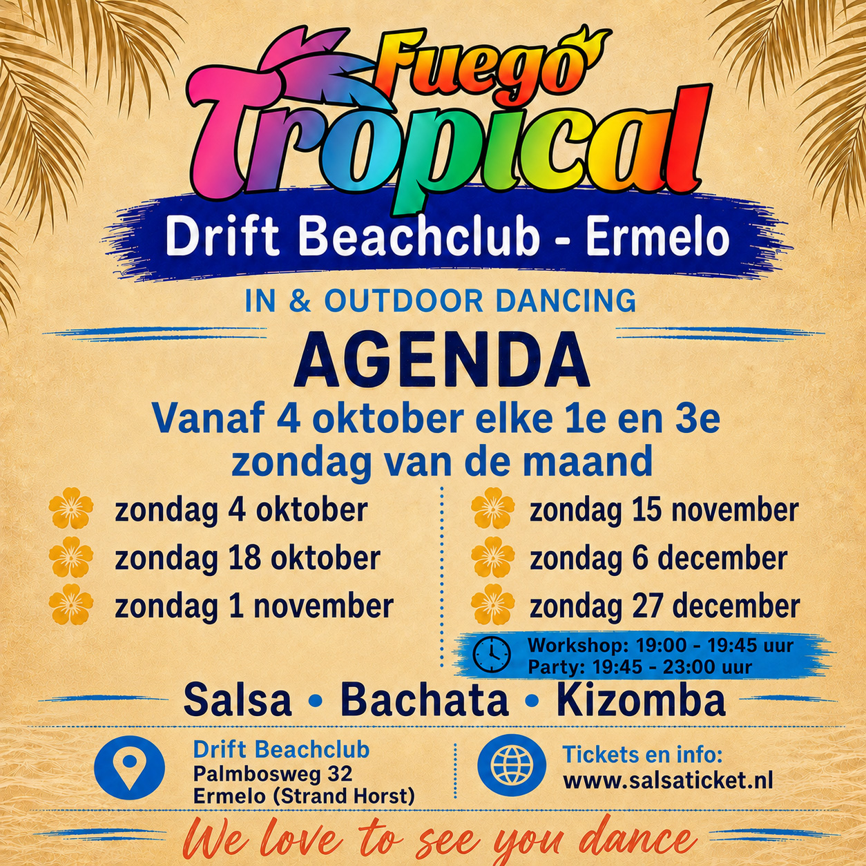 Cover photo for Fuego Tropical in de Drift Beachclub - Ermelo by Salsaticket.nl
