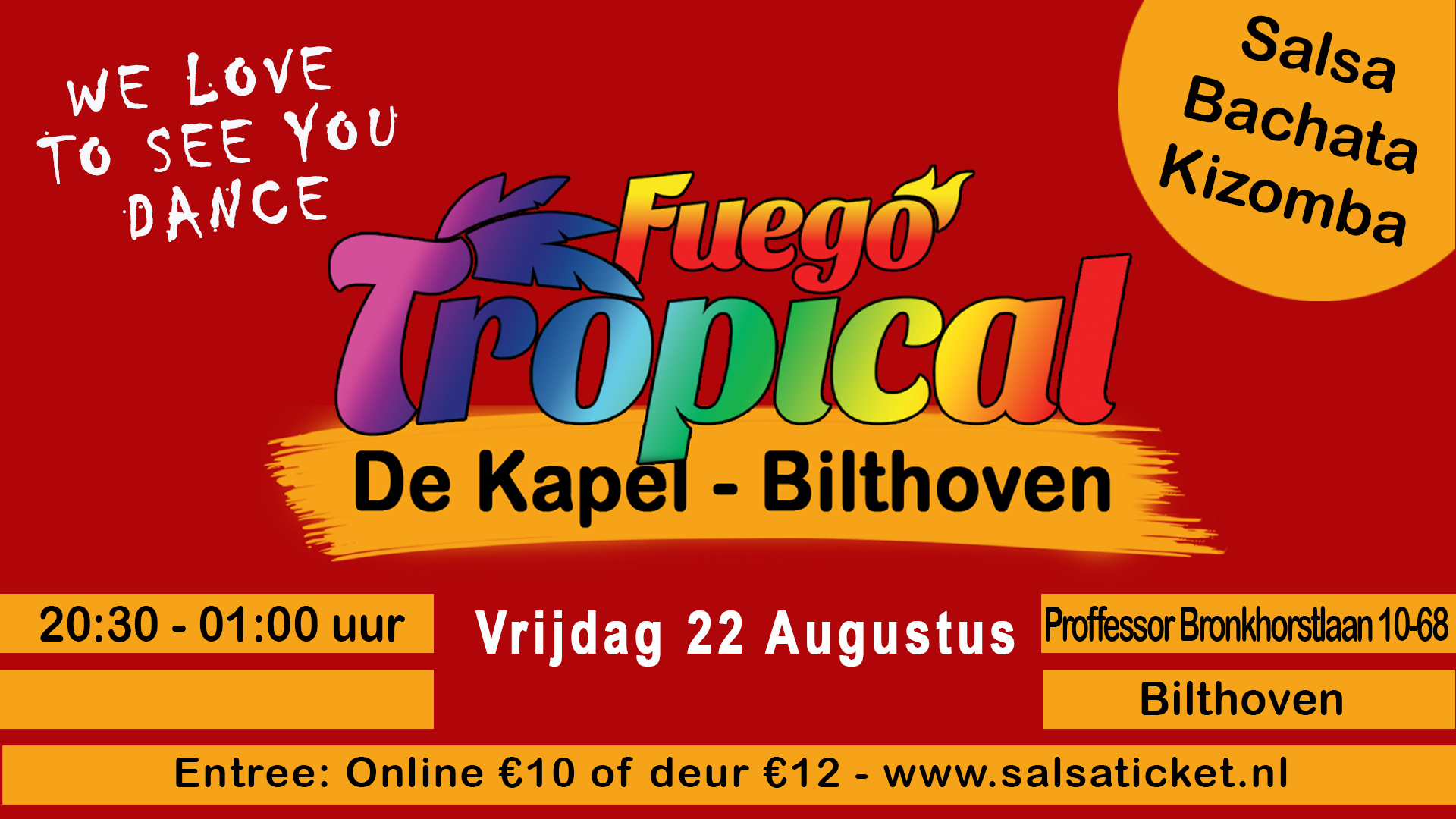 Cover photo for Fuego Tropical in de kapel van Bilthoven by Salsaticket.nl