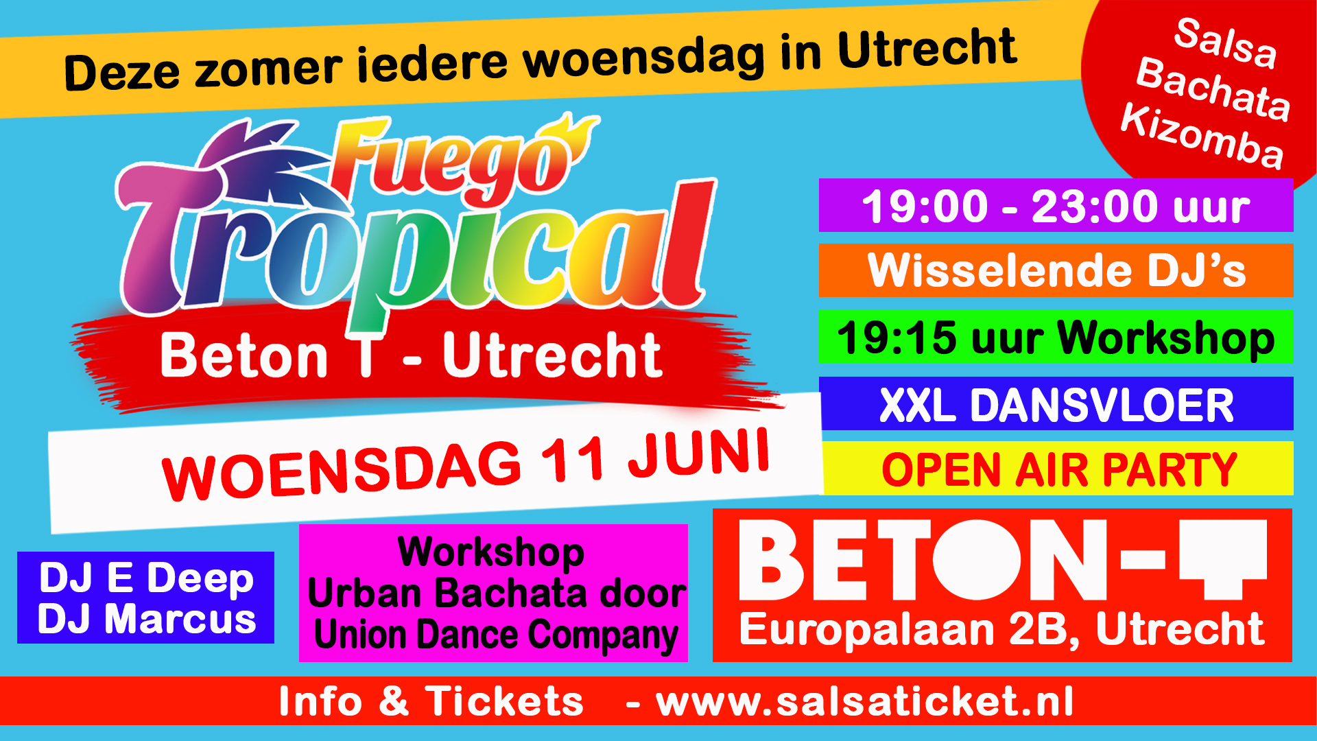 Cover photo for Fuego Tropical Open Air, Beton T - Utrecht by Salsaticket.nl