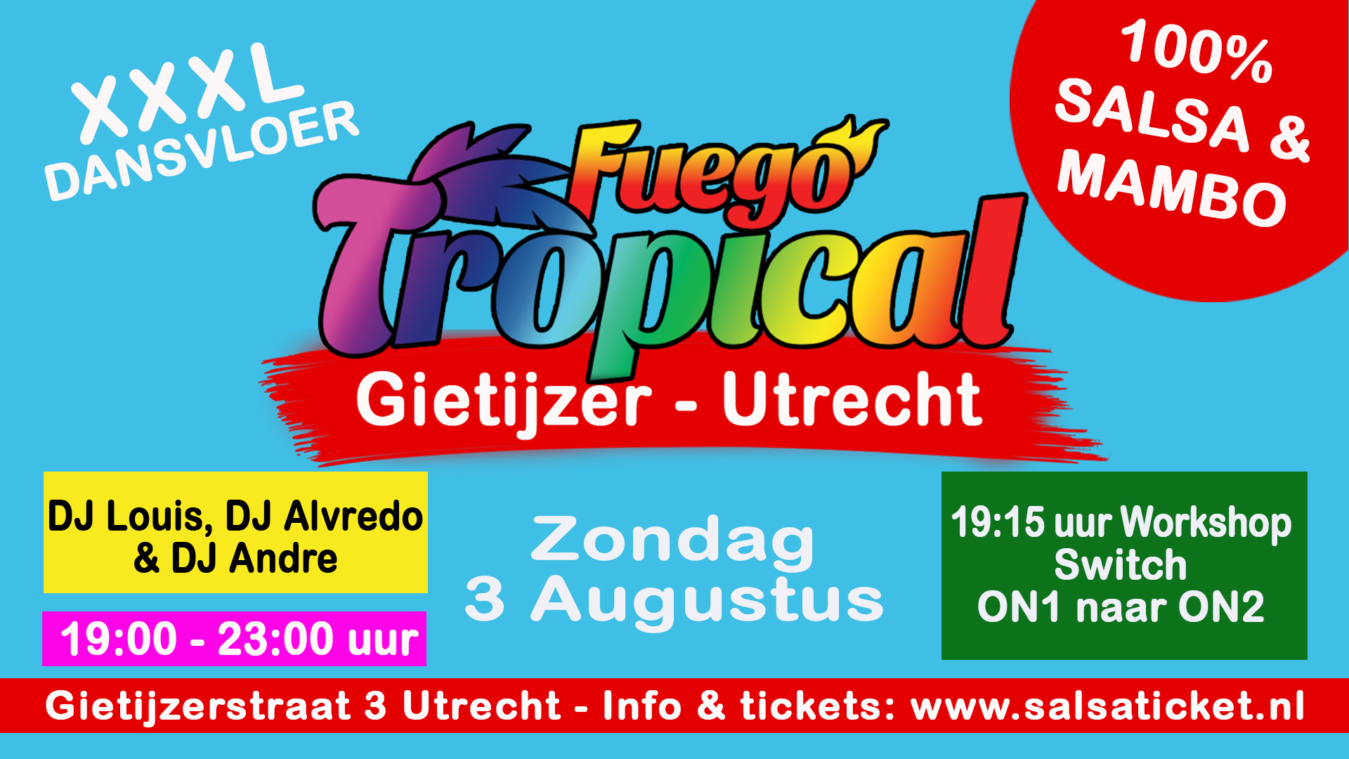 Cover photo for Fuego Tropical in Gietijzer - Utrecht 100% Salsa & Mambo by Salsaticket.nl