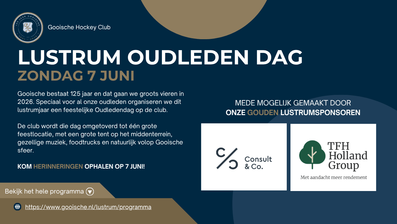 Cover photo for Gooische Oudledendag by Gooische Hockey Club
