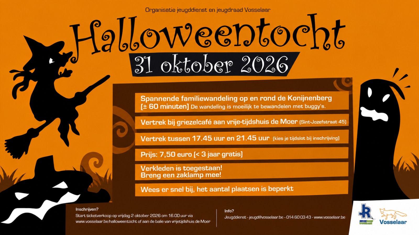 Cover photo for Halloweentocht 2026 by Gemeente Vosselaar