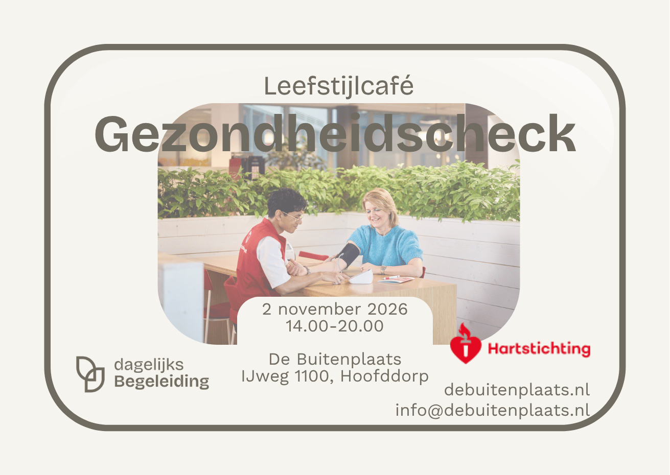 Cover photo for Hartstichting - gezondheidscheck by De Buitenplaats