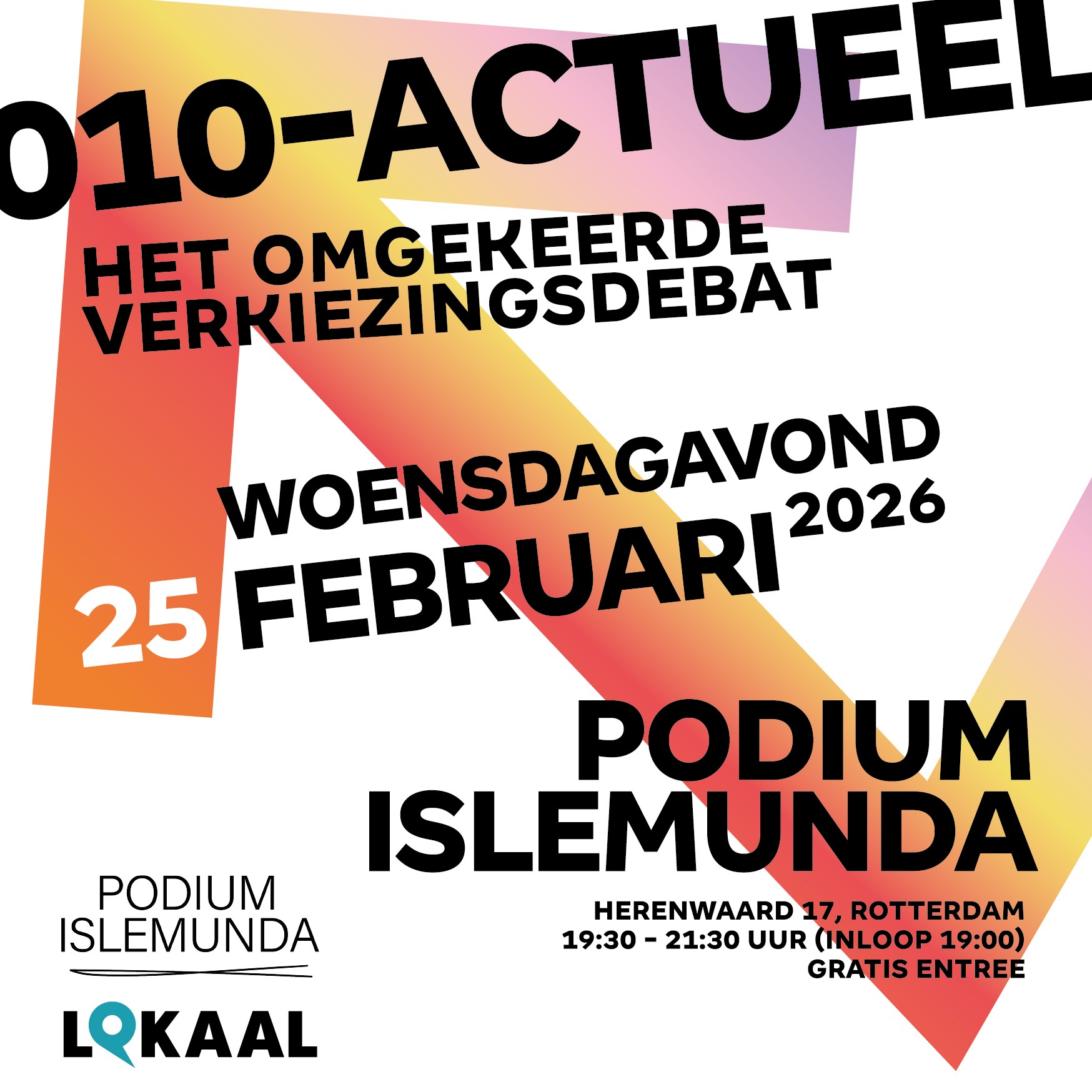 Cover photo for Het omgekeerde verkiezingsdebat by LokaalRotterdam