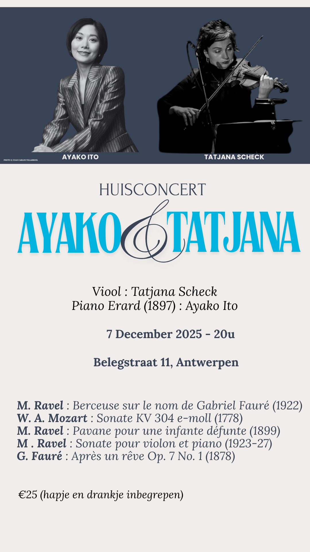 Cover photo for Huisconcert Jos van Immerseel en Ayako Ito by Concerten Jos van Immerseel & Ayako Ito
