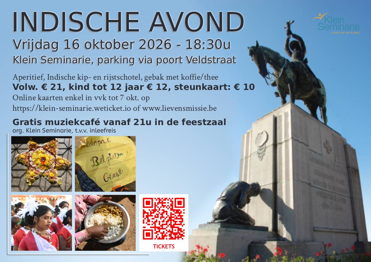 Cover photo for Indische Avond vr. 16 okt. vanaf 18:30u by Klein Seminarie