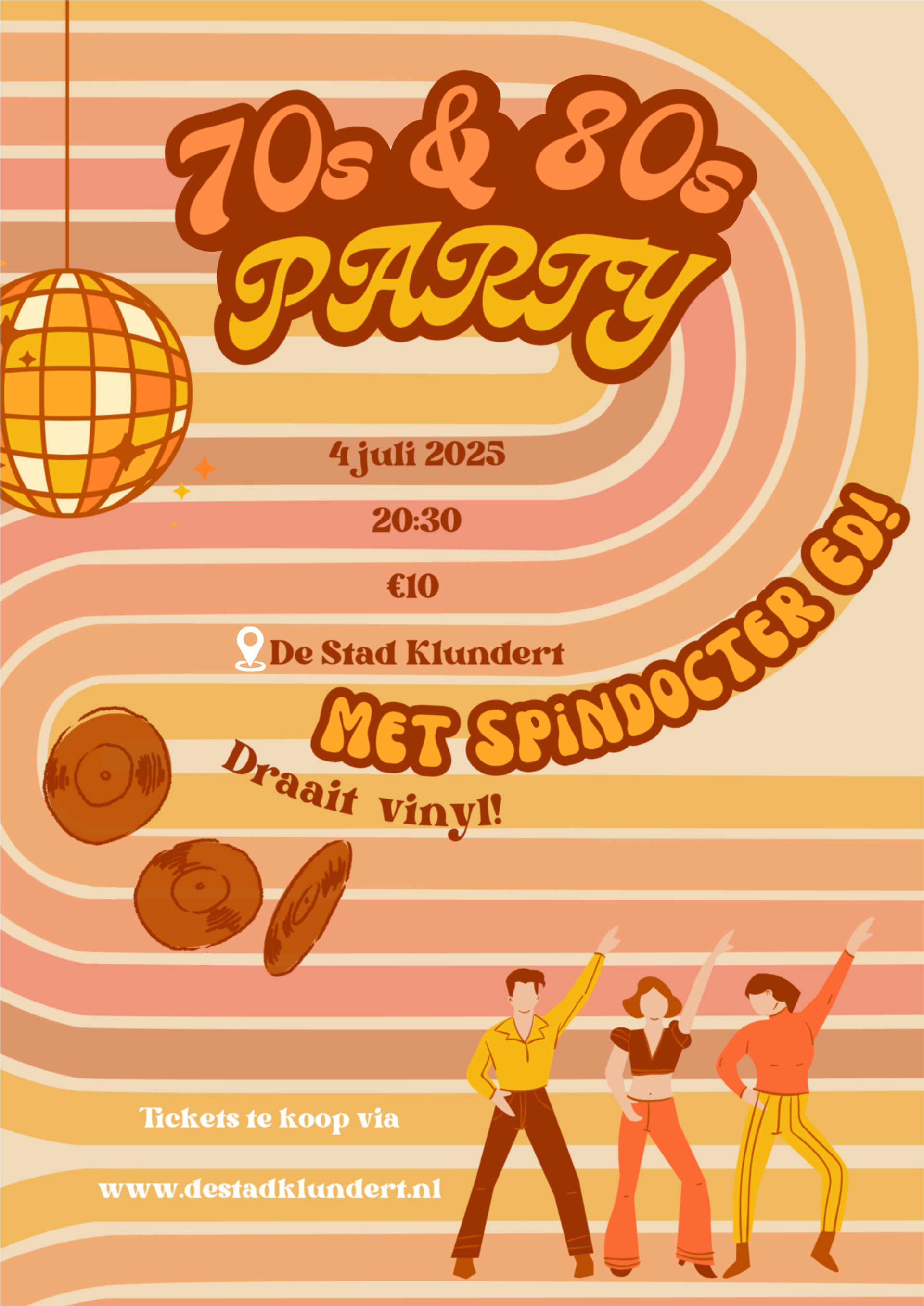 Cover photo for Jaren '70 en '80 Party! by De Stad Klundert