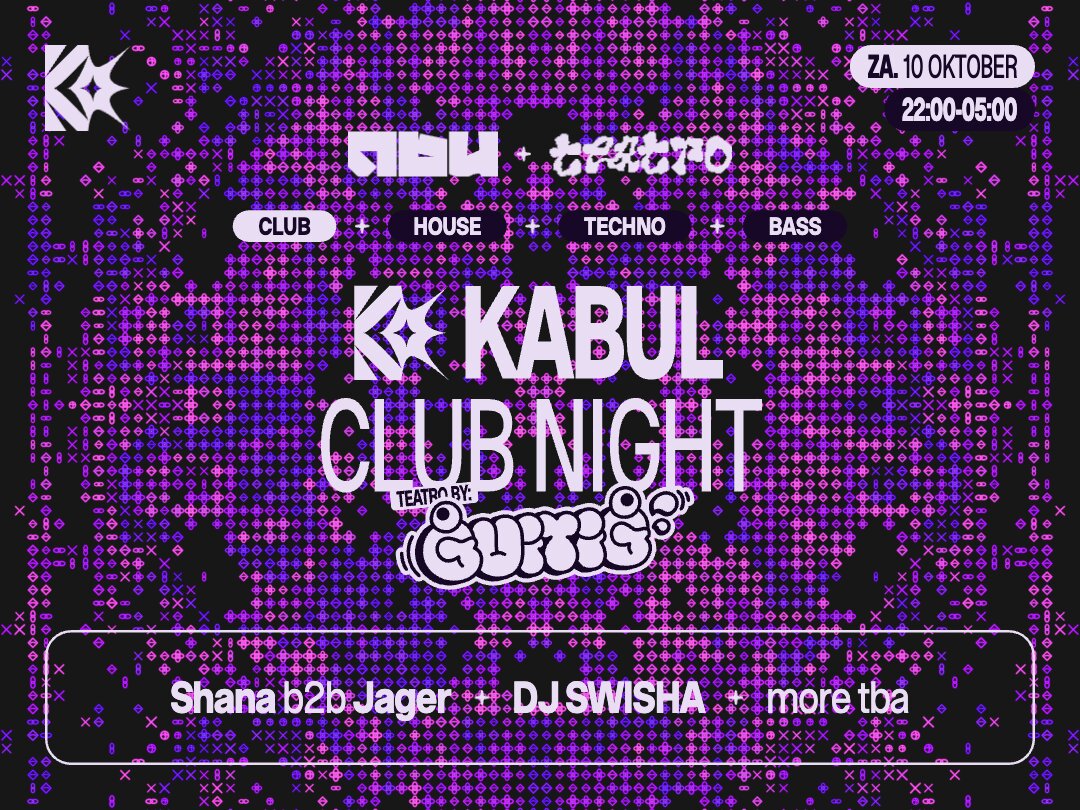 Cover photo for KABUL Club Night ✦ Teatro by Guitig by KABUL à GoGo