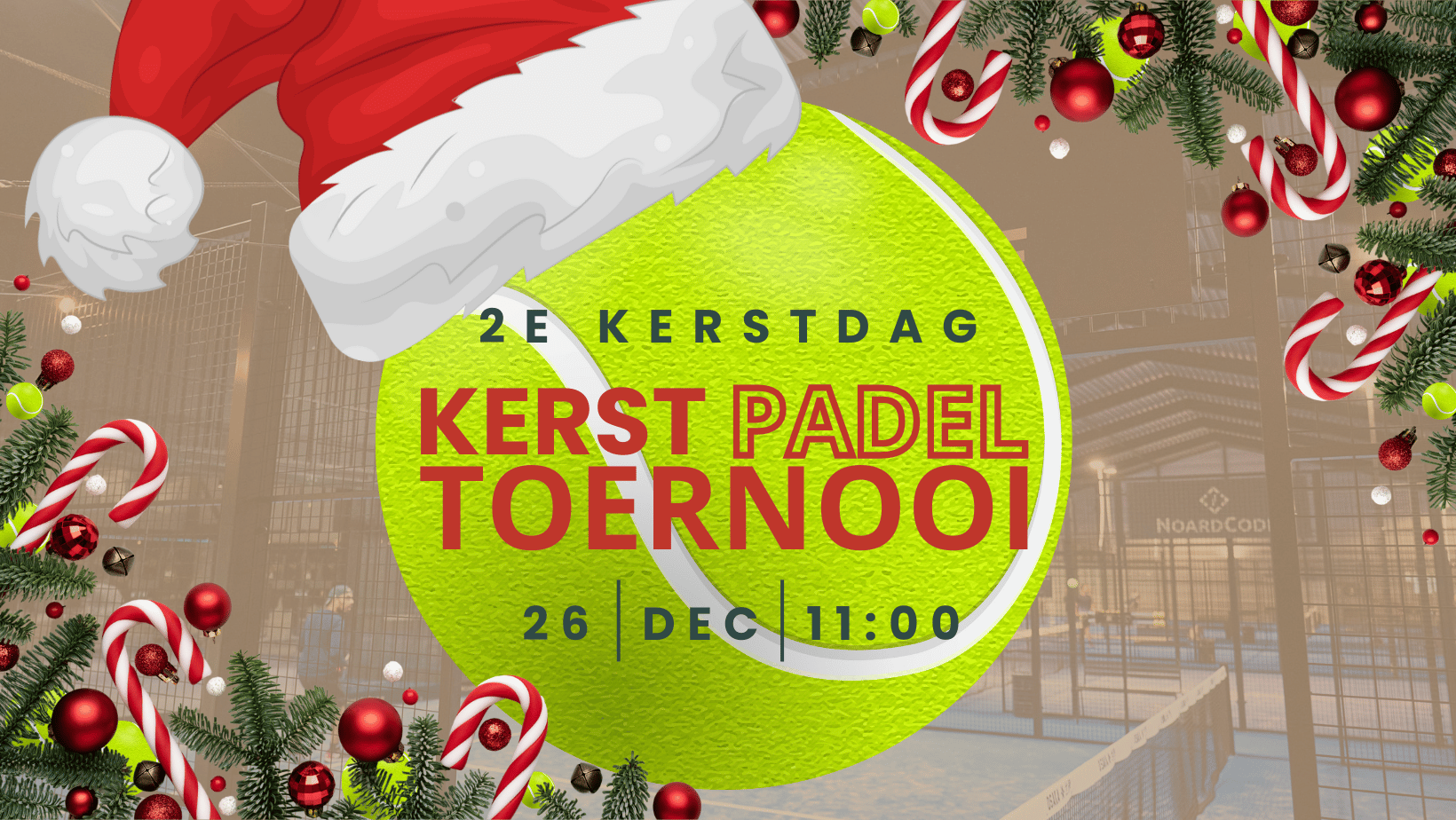 Cover photo for 🎄 PF Kerst Padeltoernooi | Starter - Intermediate basis - Intermediate by Padel Fabriek Leeuwarden