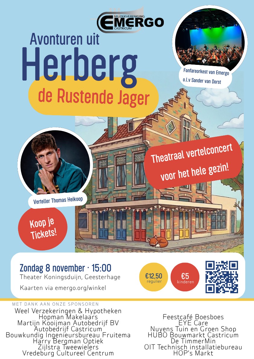 Cover photo for Kinderconcert, avonturen uit herberg de rustende jager by Emergo