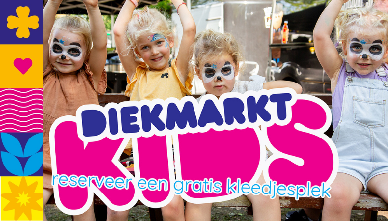 Cover photo for Kleedjesplek reserveren op de Diekmarkt KIDS by Wiejese Diekdaegen