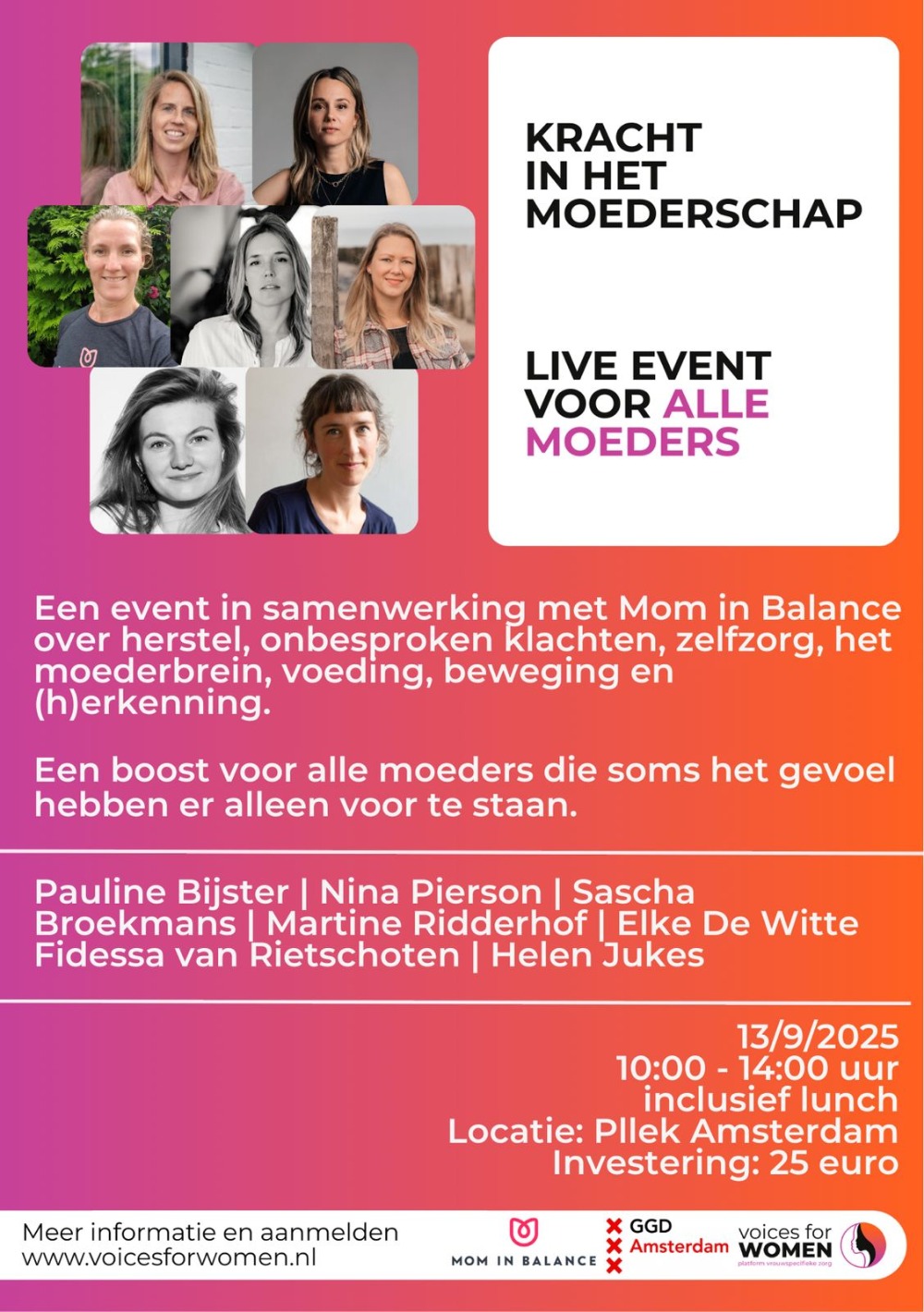 Cover photo for Kracht in het moederschap - Herstel, onbesproken klachten en (h)erkenning voor alle moeders by Stichting Voices for Women