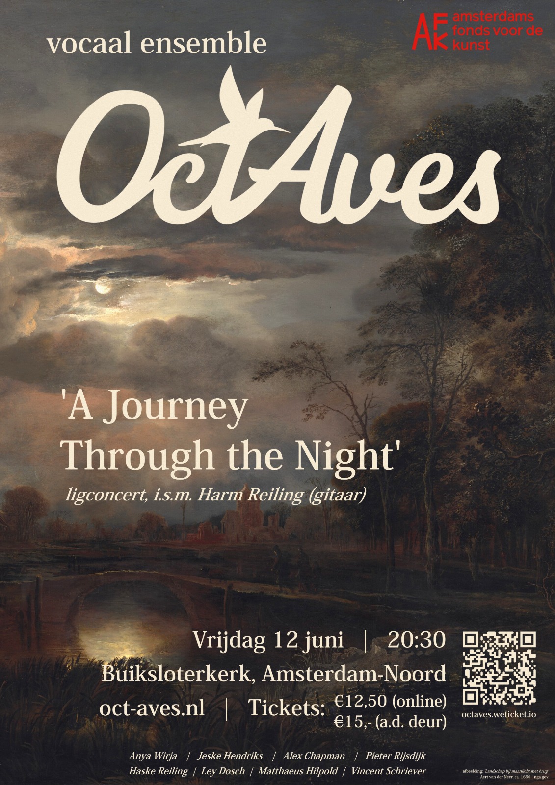 Cover photo for Ligconcert "A journey through the night" (Buiksloterkerk) by OctAves
