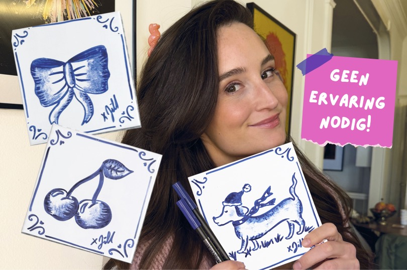 Cover photo for Maak je eigen Delfts Blauw tegel incl. Meet & Greet by Jill