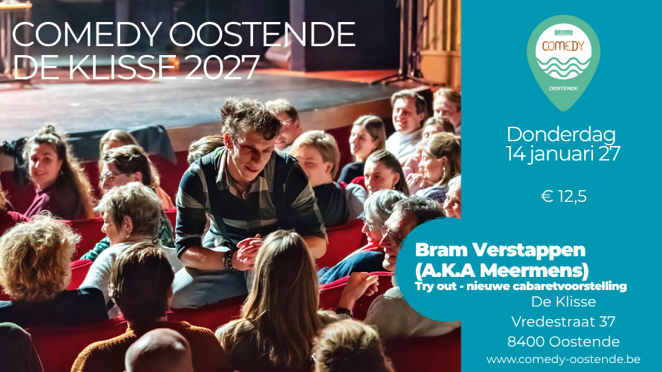 Cover photo for Comedy Oostende @ De Klisse - Bram Verstappen - Meermens by Comedy Oostende