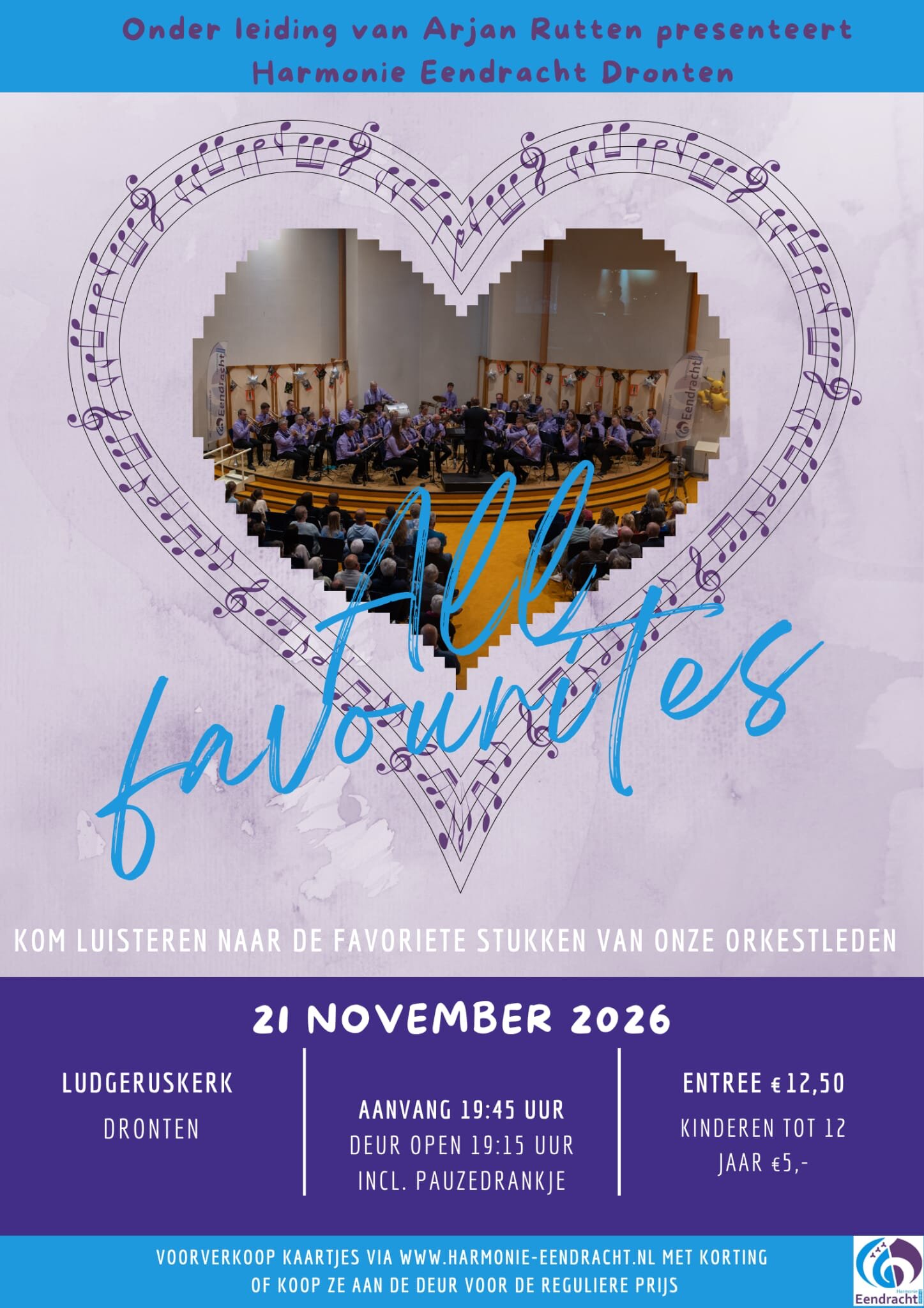 Cover photo for Najaarsconcert 2026 by Harmonie Eendracht Dronten