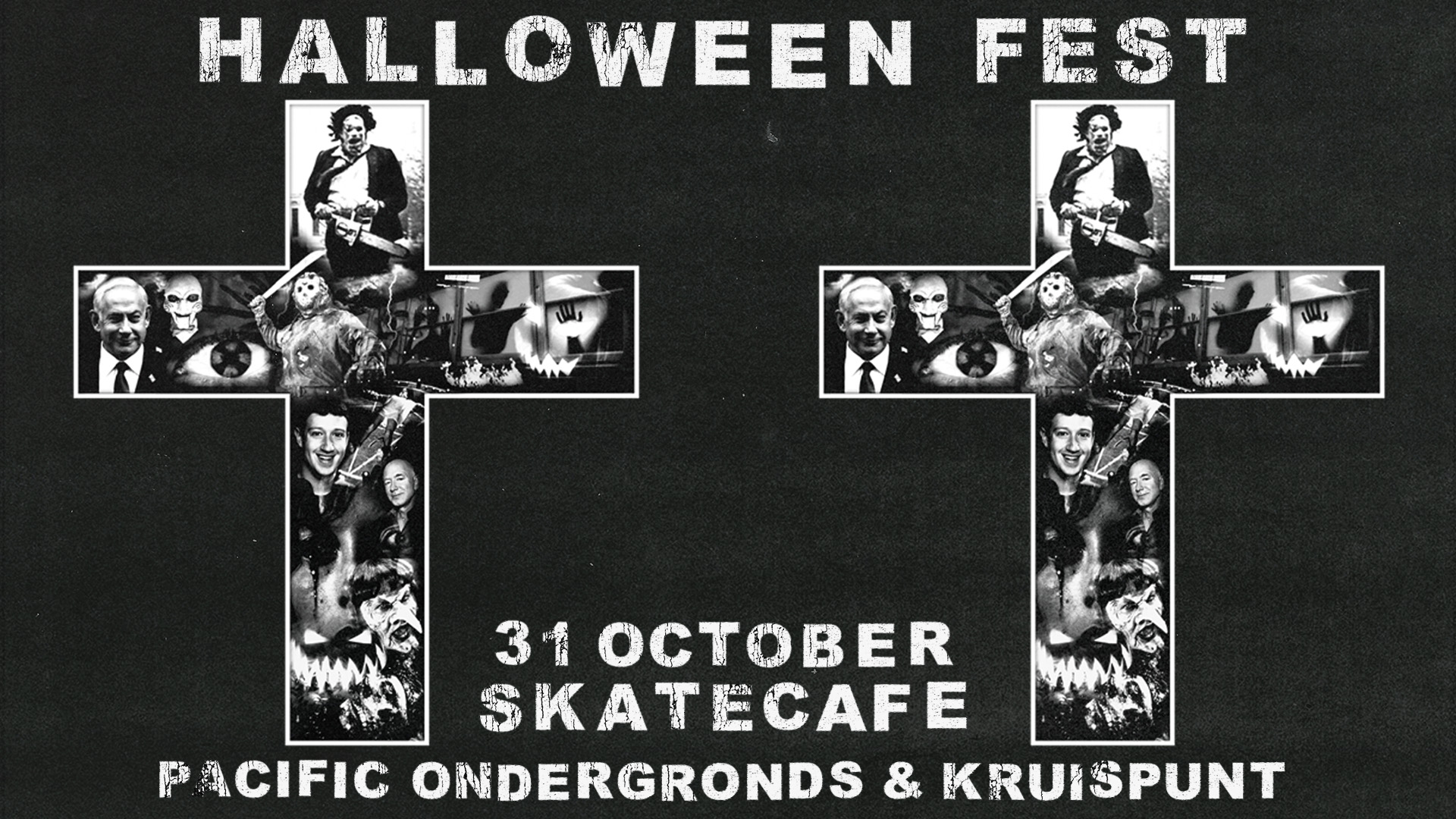 Cover photo for PACIFIC ONDERGRONDS & KRUISPUNT PRESENTEREN : HALLOWEENFEST by Skatecafe Karin & Yvonne