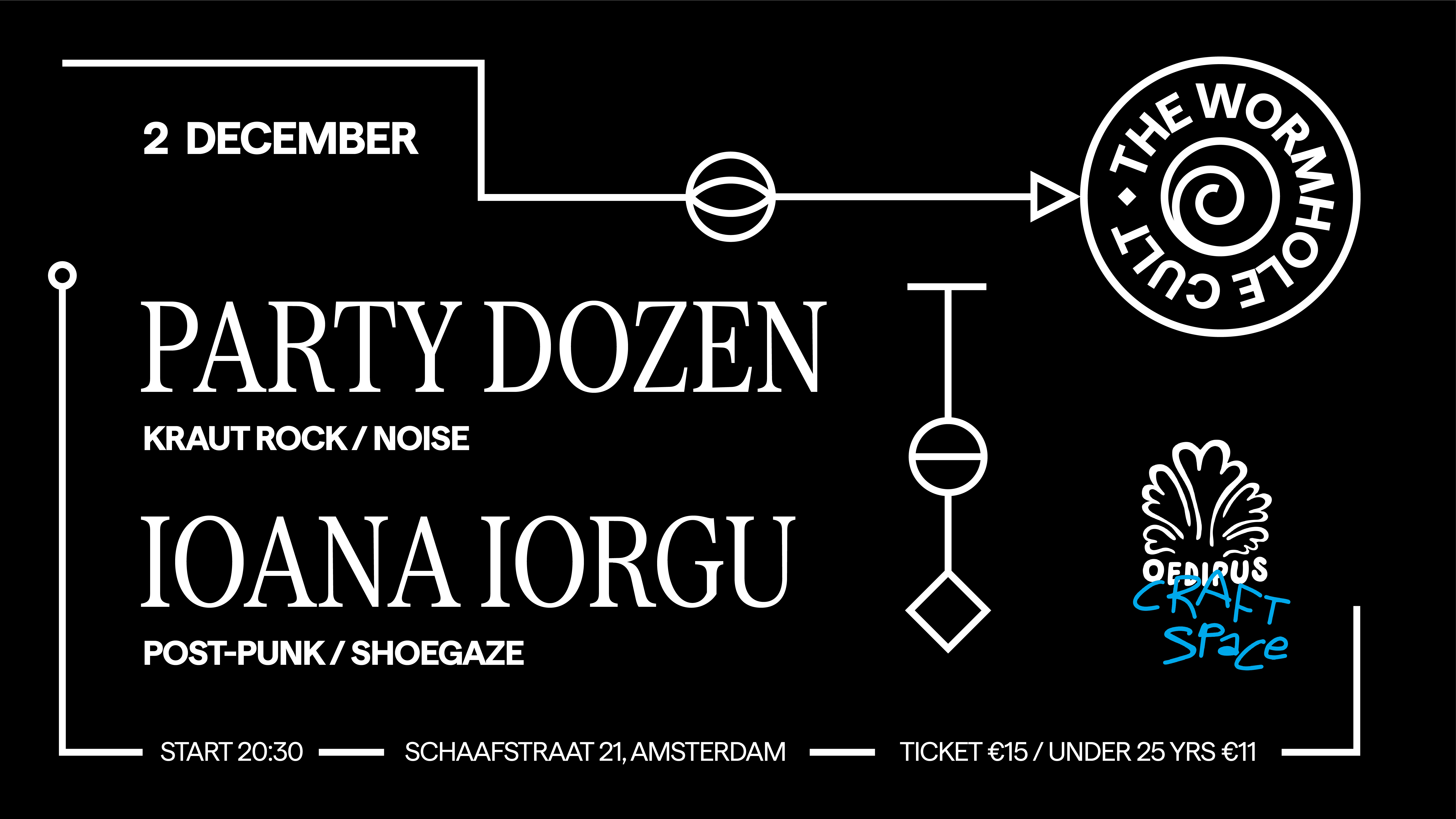 PARTY DOZEN & IONA IORGU - THE WORMHOLE CULT · Oedipus, Amsterdam · Wed, 2 Dec 2026