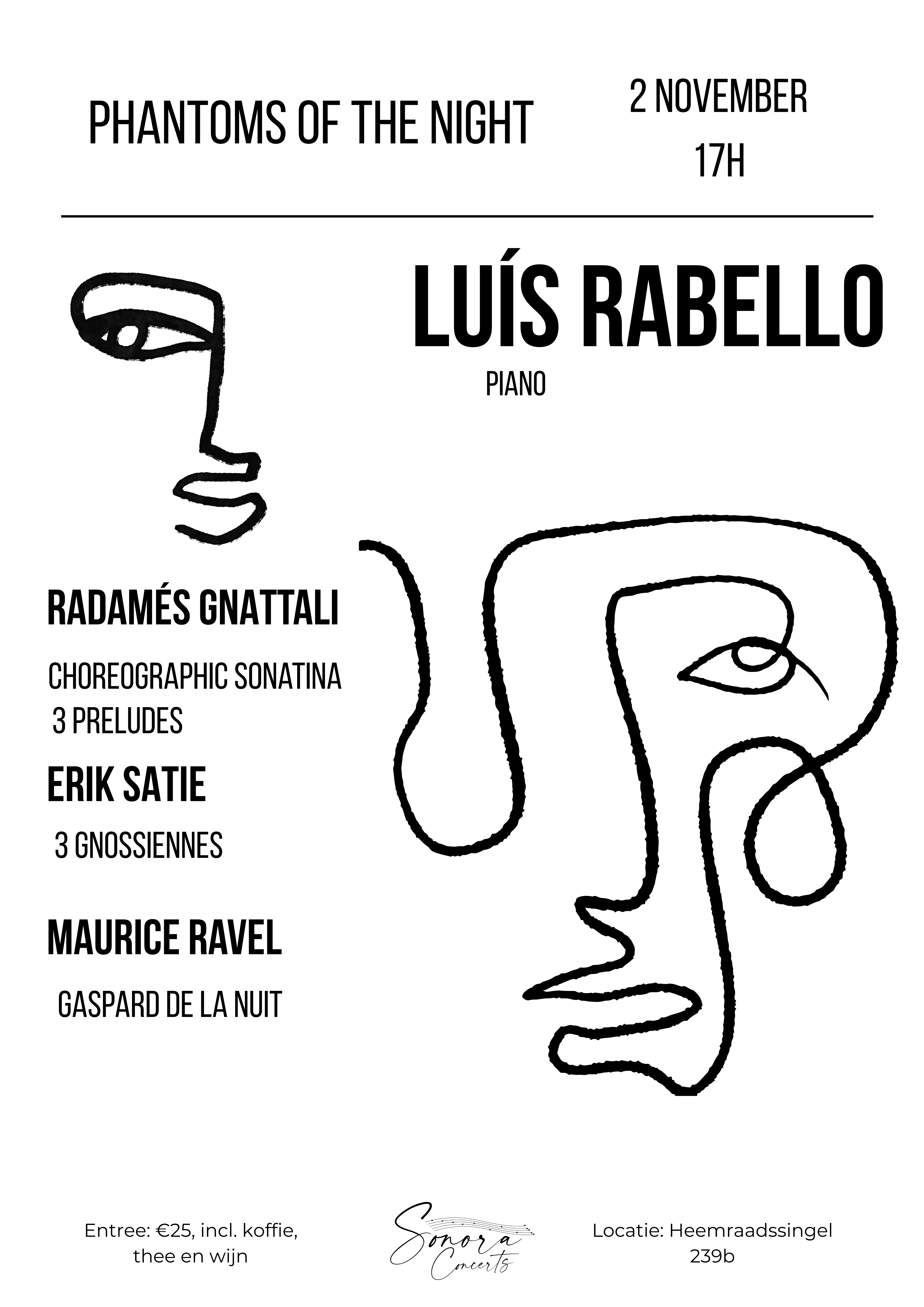 Cover photo for Phantoms of the night - Luís Rabello speelt Gnattali, Satie en Ravel by Sonora Concerts