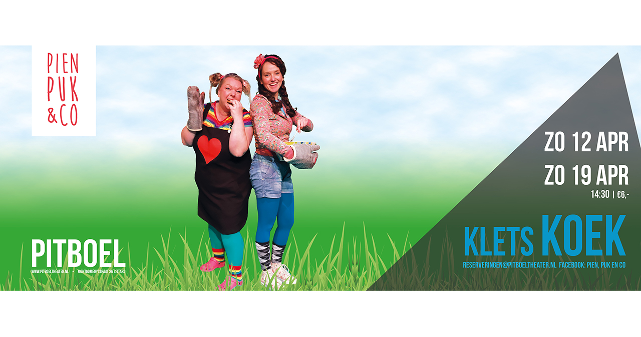 Cover photo for Pien, Puk & Co met Kletskoek zondag 12 april 2026 by Pitboel theater