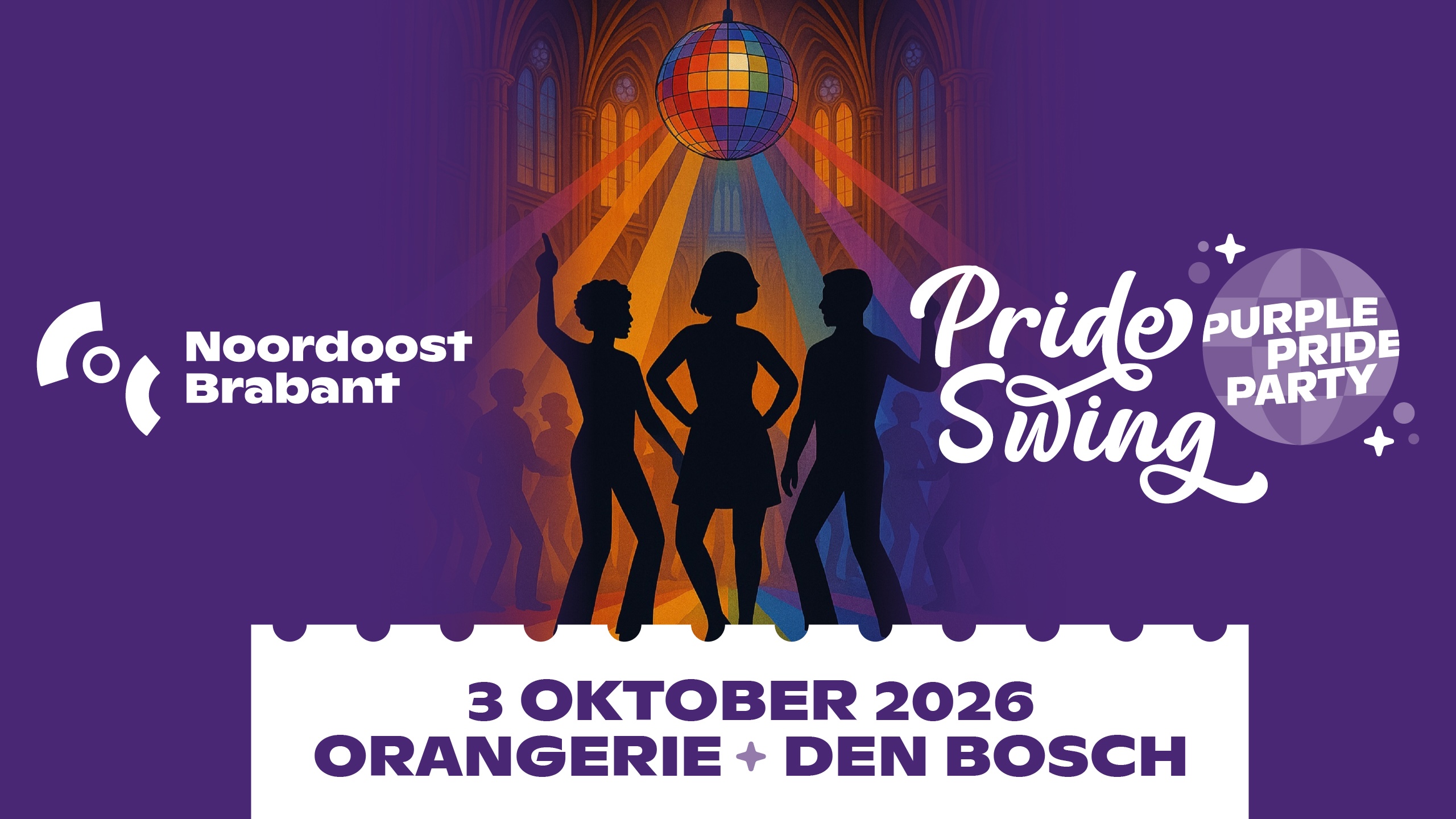 Cover photo for Pride Swing: Purple Pride Party by COC Noordoost Brabant