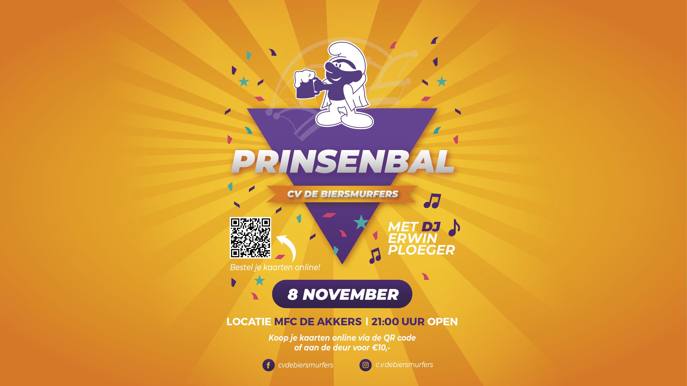 Cover photo for Prinsenbal 2025 by Carnavalsvereniging de Biersmurfers