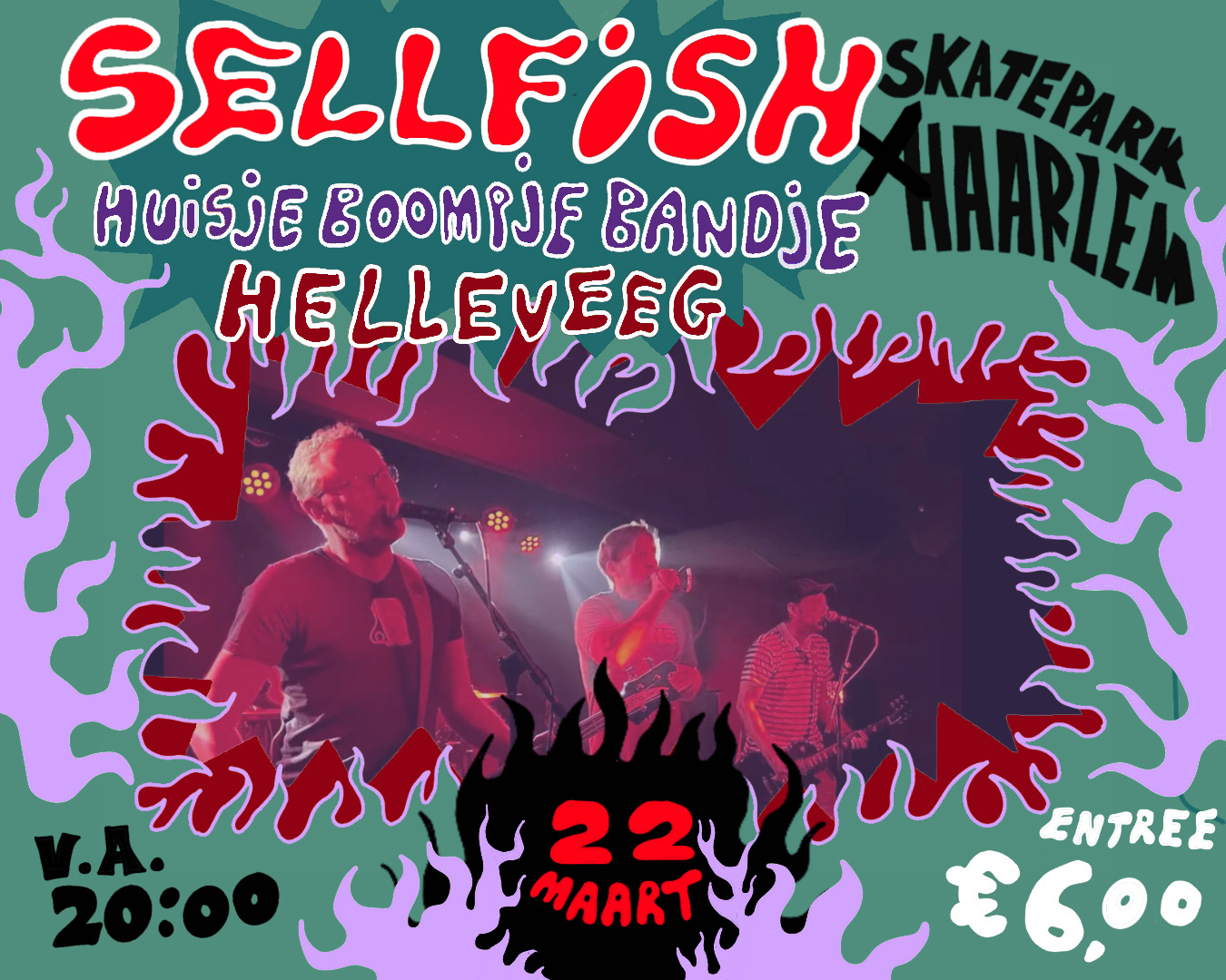 Cover photo for Sellfish, Huisje Boompje Bandje & Helleveeg by Skatepark Haarlem