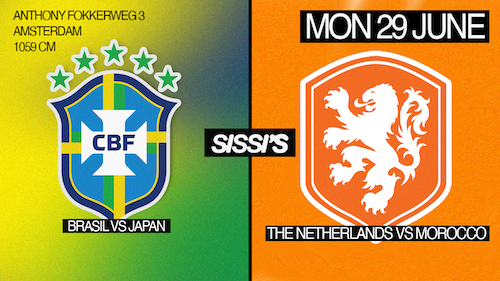 Cover photo for Sissi's x Kurashi Worldcup Round of 32: Brazil, Germany & The Netherlands by Sissi's Amsterdam