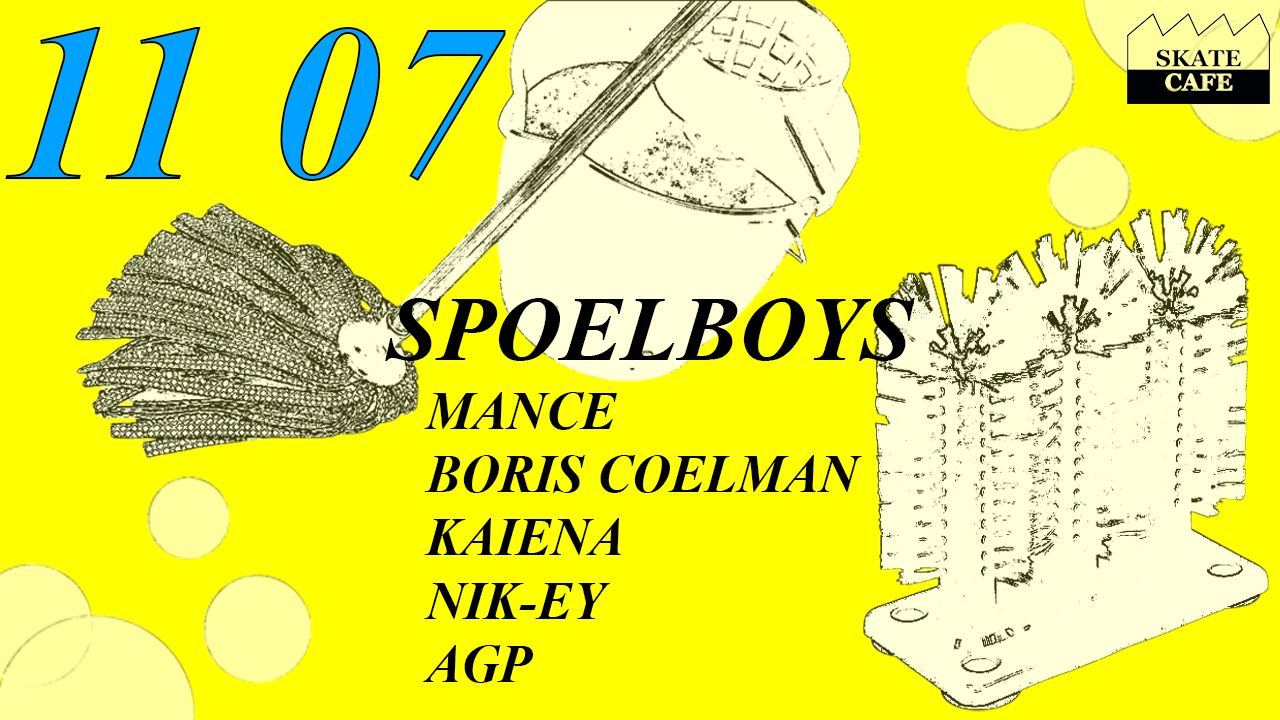 Cover photo for SPOELBOYS W/ AGP, BORIS COELMAN, KAIENA, MANCE, NIK-EY, SPOELBOYS by Skatecafe Karin & Yvonne