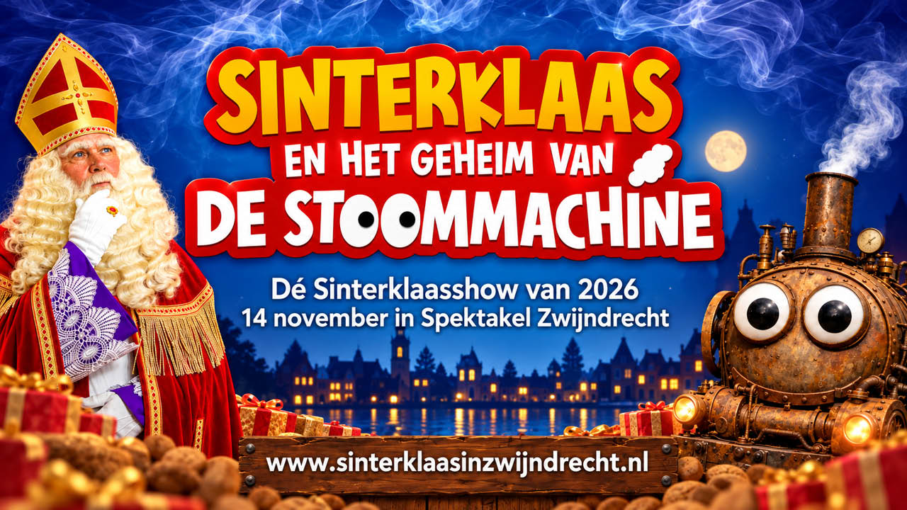 Cover photo for Theatershow: Sinterklaas en het Geheim van de Stoommachine by Stichting Sint Nicolaas Zwijndrecht