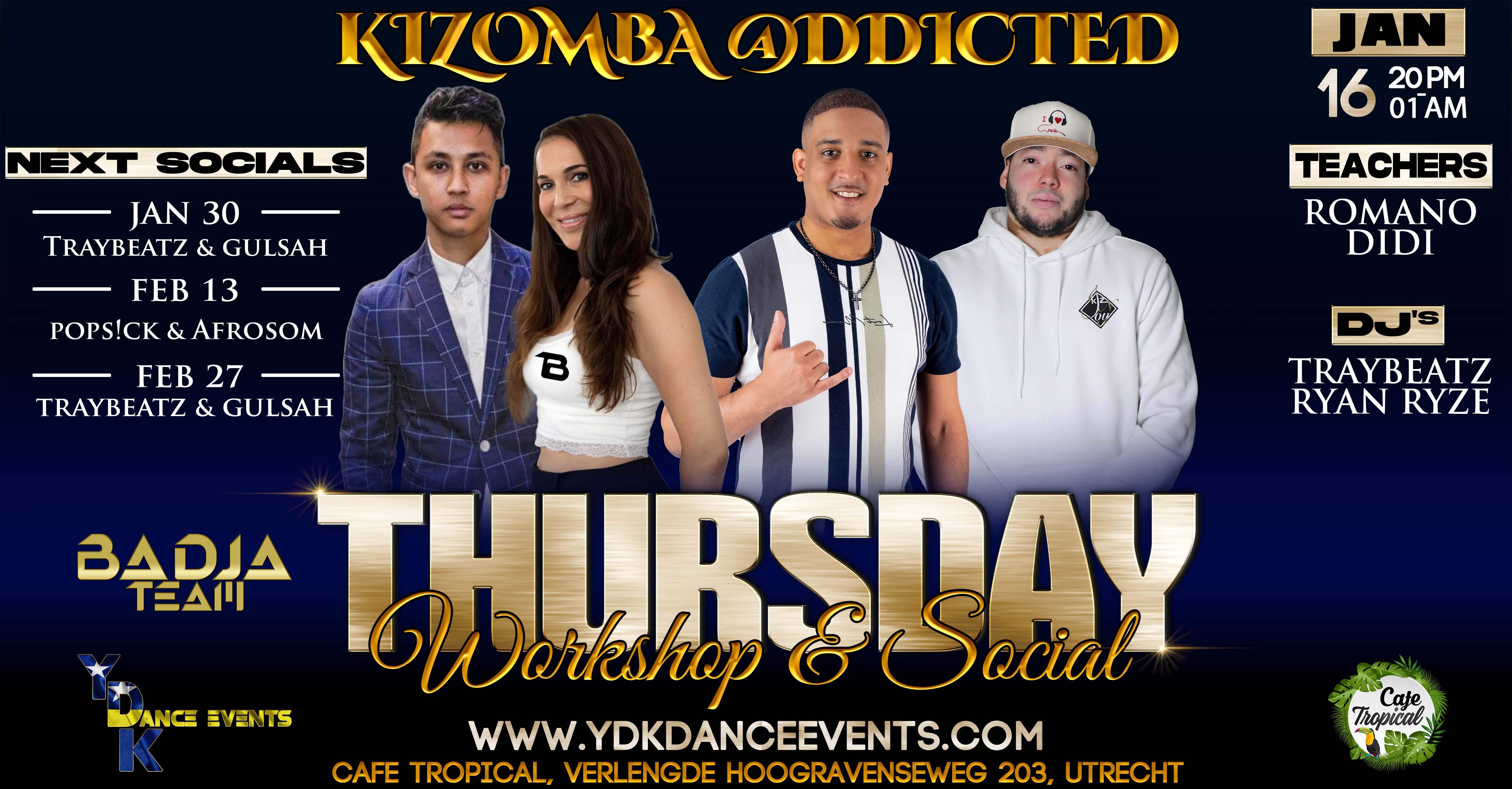 Cover photo for Thursday Social with DJ Traybeatz & DJ Ryan Ryze by YDK Dance Events