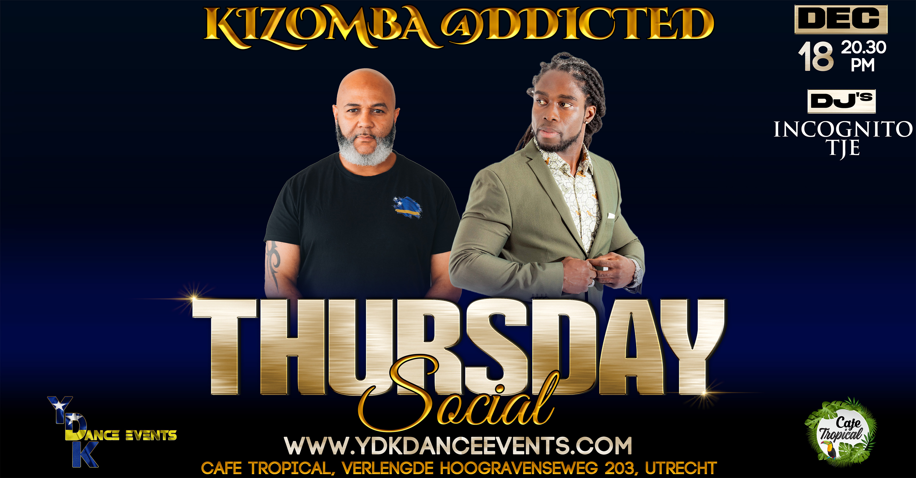 Cover photo for Thursday Social with DJ Tje & DJ Incognito by YDK Dance Events