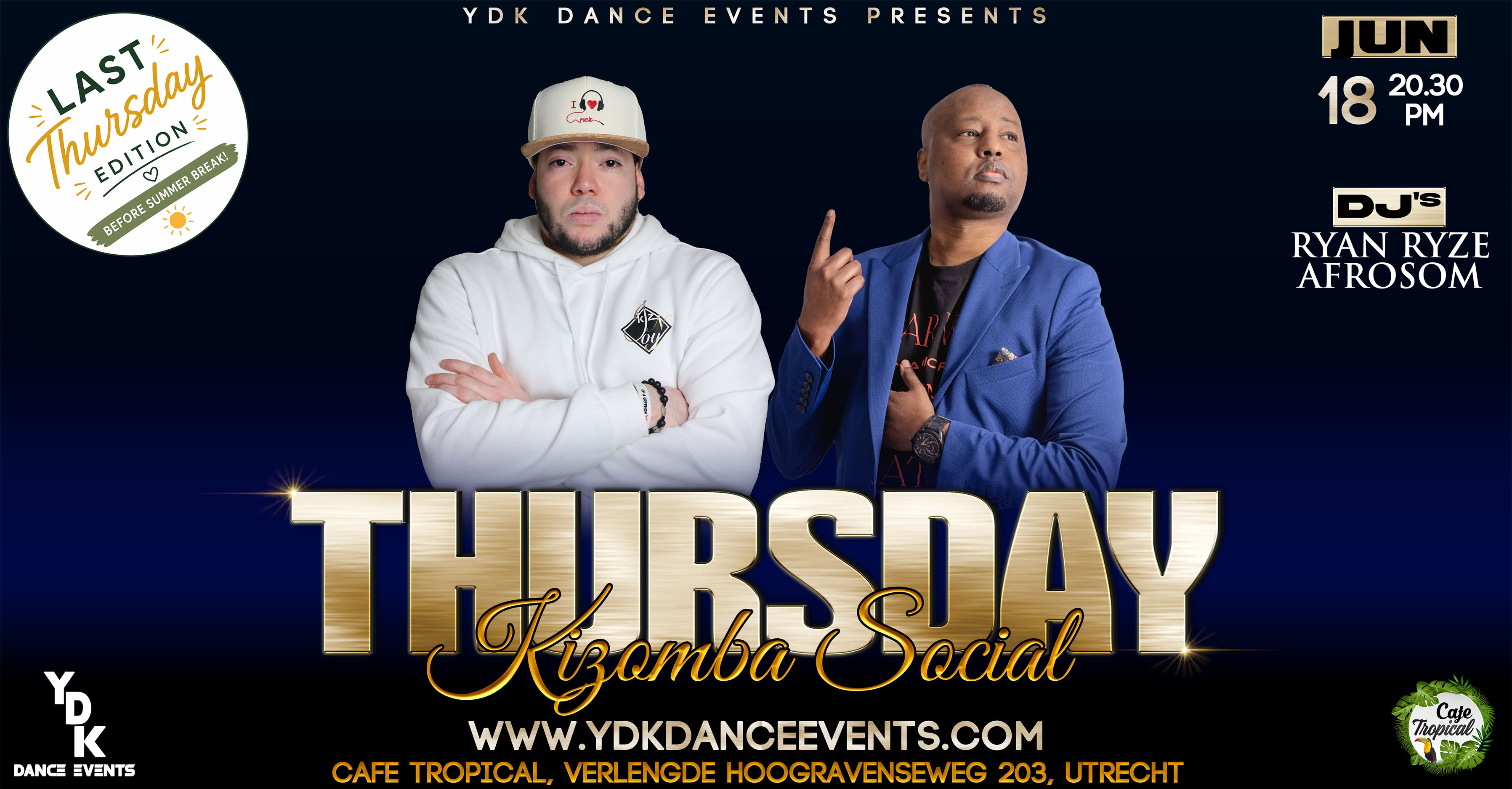 Cover photo for Thursday Social with Dj Ryze & Dj Afrosom by YDK Dance Events